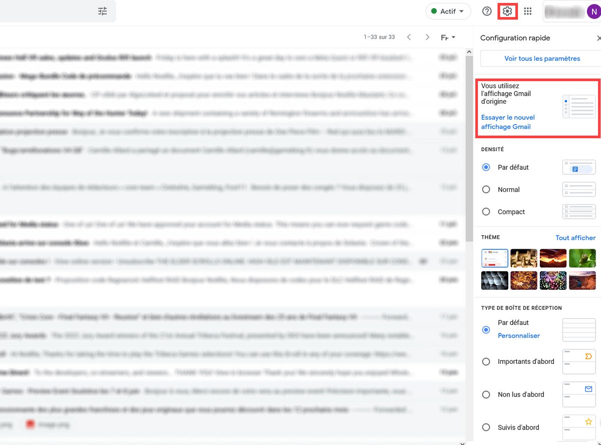 Gmail kích hoạt giao diện mới © Clubic