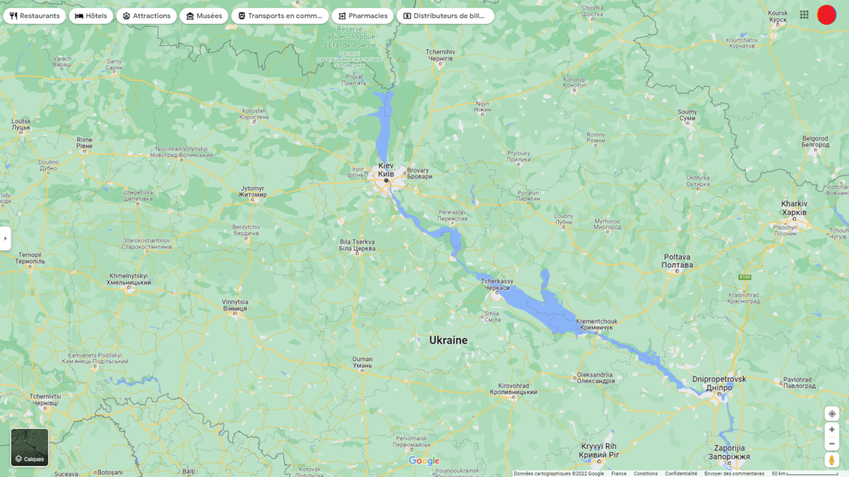 Google Bản đồ Ukraina