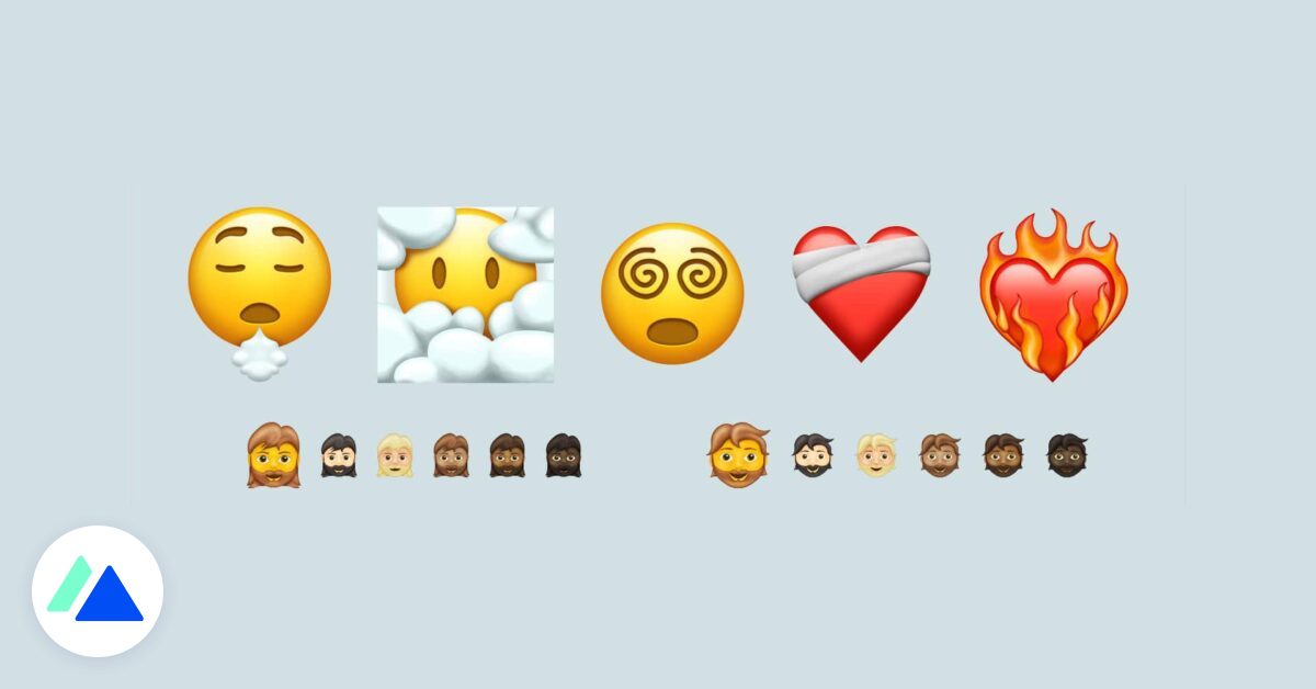 Upptäck framtida emojis: eldiga hjärtan, huvuden i molnen…