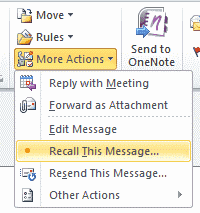 Tùy chọn khôi phục trong Outlook 2010