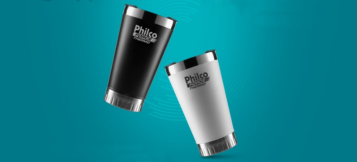 Philco lança copo térmico que promete deixar bebidas geladas por até 20h