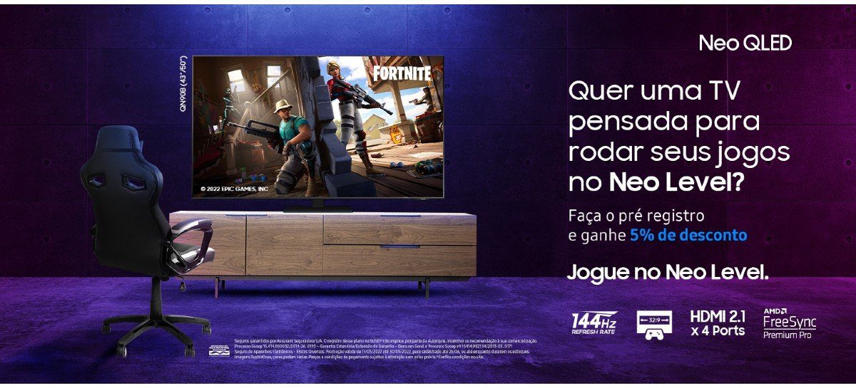 Samsung lançará TV gamer Neo QLED QN90B no Brasil