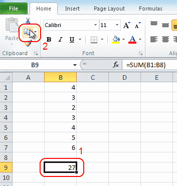 Sao chép ô trong Excel 