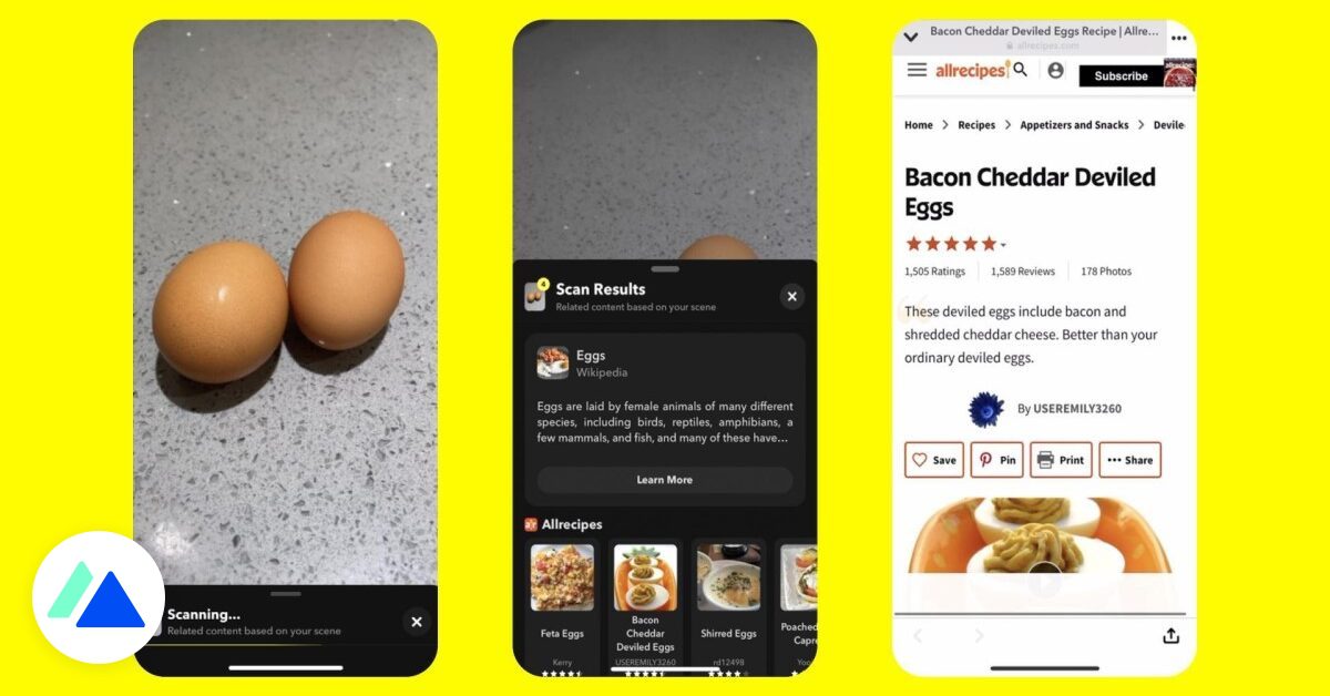 Snapchat Food Scan: khám phá công thức nấu ăn bằng cách quét thành phần