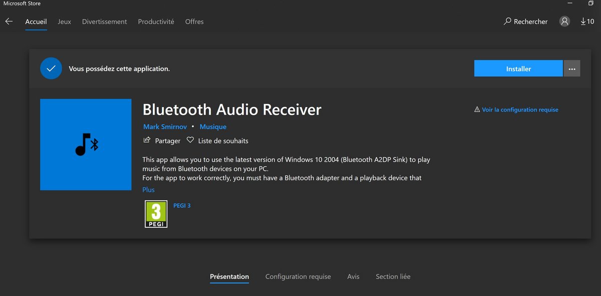 Windows  10 Ổ cắm Bluetooth A2DP