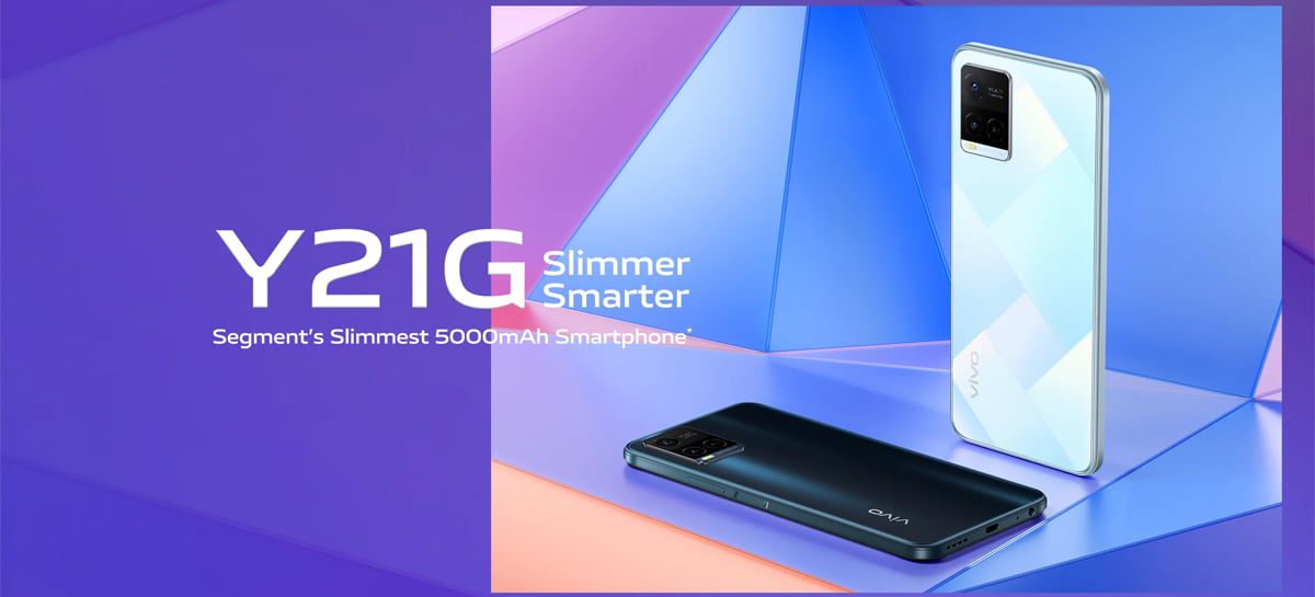 Smartphone Vivo Y21G traz bateria de 5.000mAh, corpo mais fino e chip Helio G70