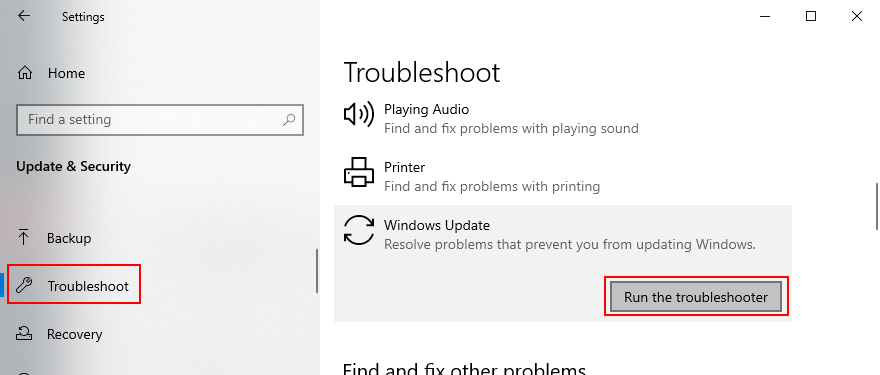 Windows  10 cho biết cách chạy trình khắc phục sự cố Windows cập nhật