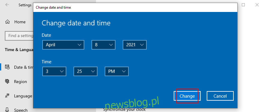 Windows 10 cho biết cách thay đổi ngày giờ
