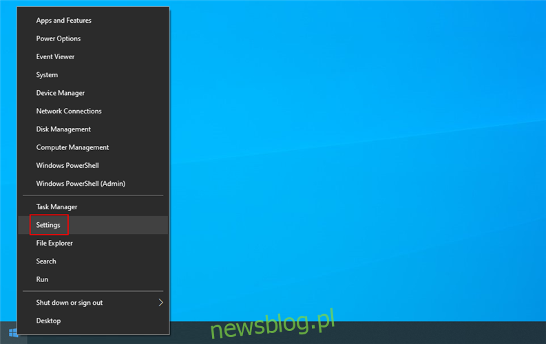 Windows  Hình 10 cho thấy cách truy cập cài đặt từ menu Bắt đầu bằng cách nhấp chuột phải