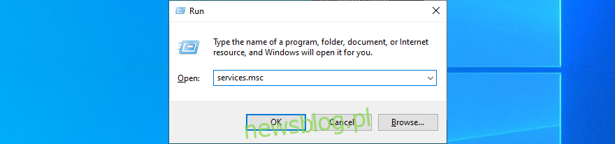 Windows  10 chỉ ra cách chạy services.msc
