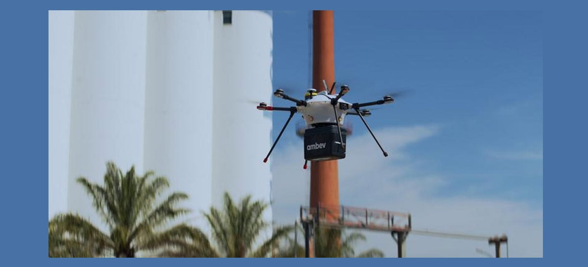 Ambev realiza primeiro teste com drone entregando bebidas - veja fotos