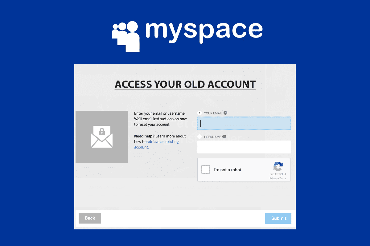 Bạn có thể truy cập tài khoản Myspace cũ của mình không?