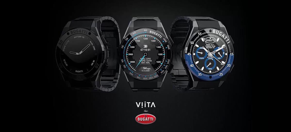 Bugatti e VIITA se juntaram para lançar três novos smartwatches