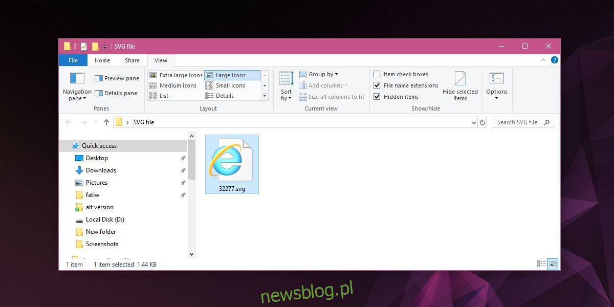 Cách bật xem trước hình thu nhỏ SVG trong File Explorer trên hệ thống của bạn Windows 10