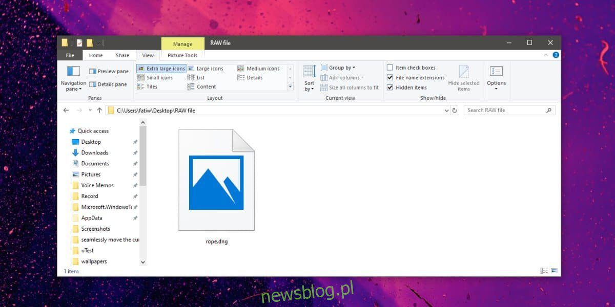 Cách bật xem trước hình thu nhỏ cho ảnh RAW trên hệ thống của bạn Windows 10