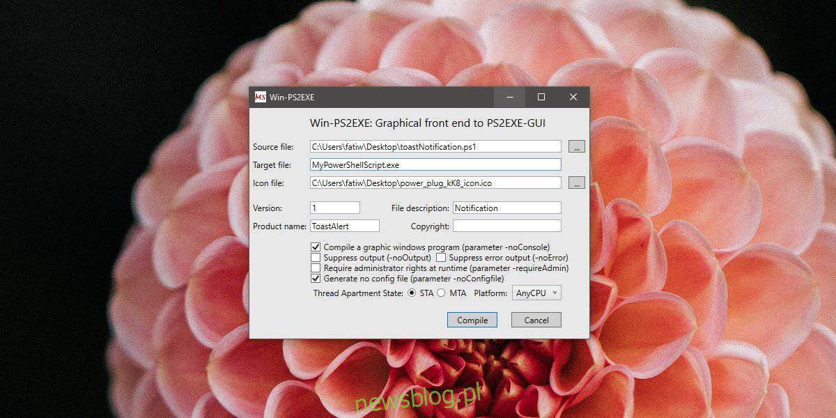Cách chuyển đổi tập lệnh PowerShell sang EXE trên hệ thống Windows 10