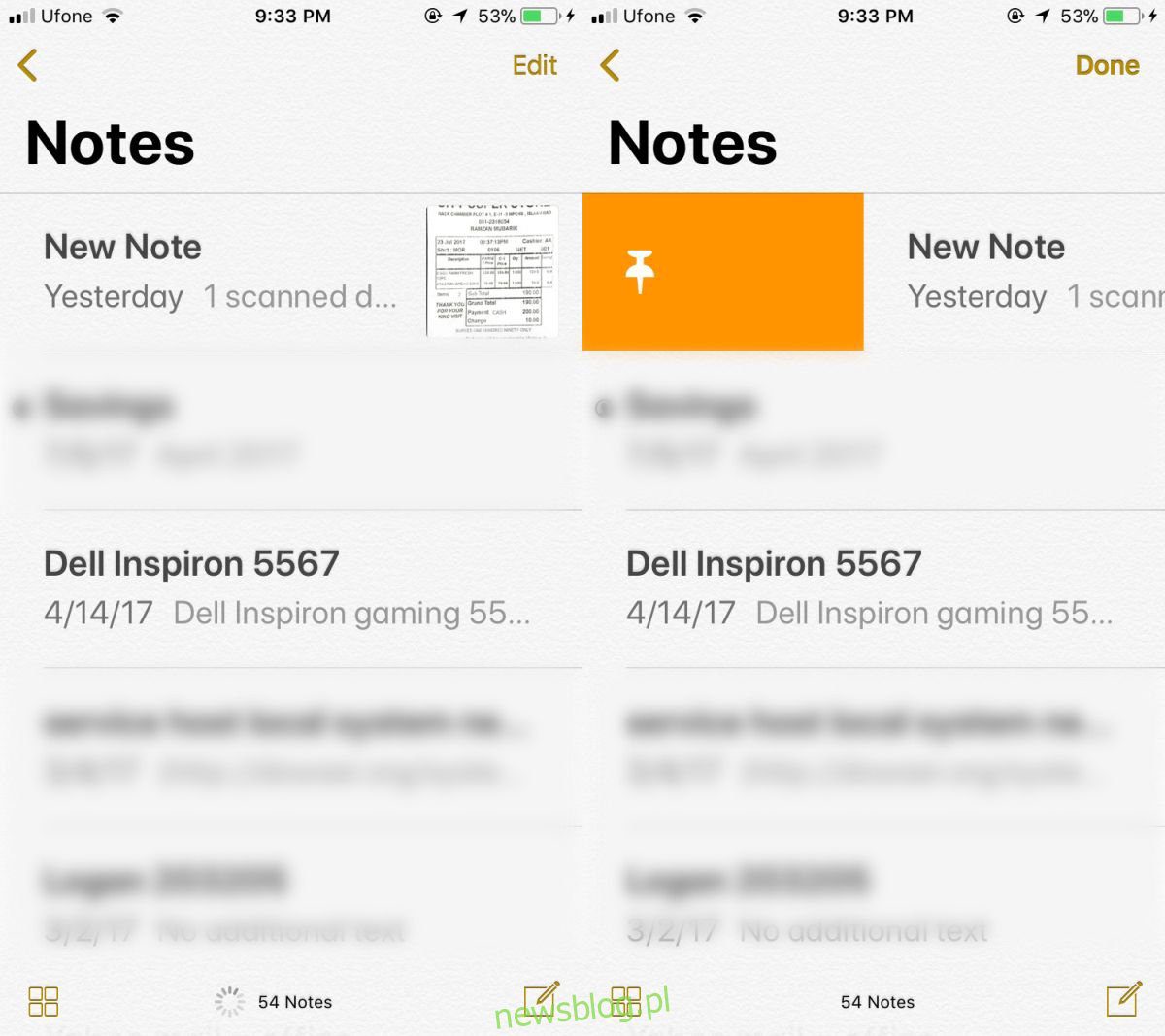 Cách ghim ghi chú trong ứng dụng Notes trên iOS 11
