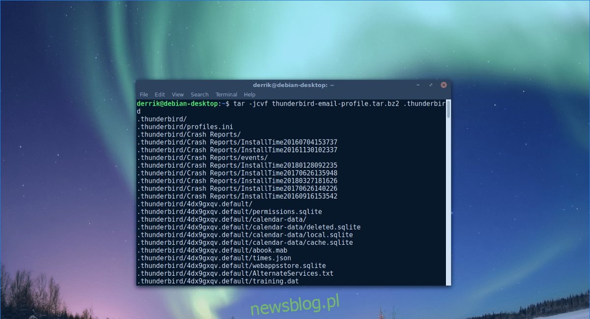 Cách sao lưu hồ sơ Thunderbird của bạn trên Linux