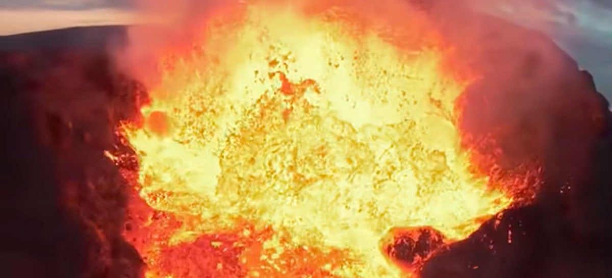 DJI FPV Drone được đưa đến một ngọn núi lửa đang phun trào ở Iceland - xem video
