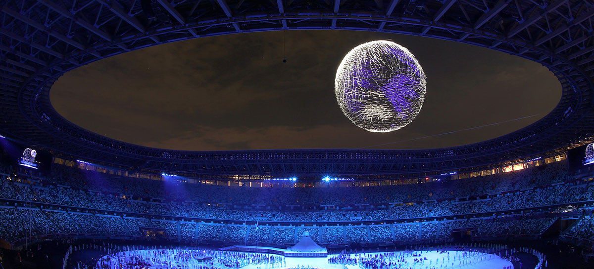 Abertura das Olimpíadas de Tóquio tem show espetacular com 1800 drones; veja