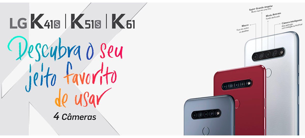 LG faz o lançamento oficial do LG K41S, K51S e K61, a sua série K 2020 de celulares