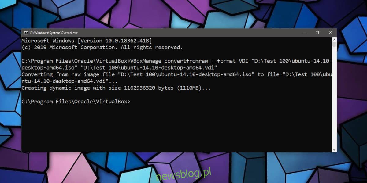 Làm thế nào để chuyển đổi một tập tin ISO đến VDI cho VirtualBox trên hệ thống của bạn Windows 10