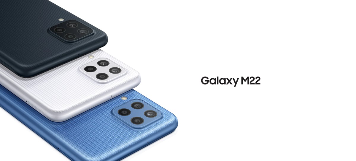Samsung anuncia smartphone intermediário Galaxy M22 com bateria de 5.000mAh