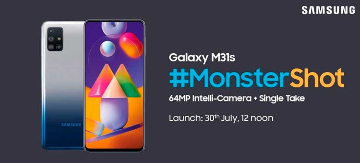 Samsung vai anunciar Galaxy M31s em 30 de julho
