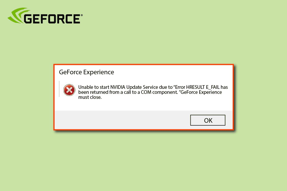 Sửa lỗi GeForce HRESULT E Fail trên hệ thống Windows 10