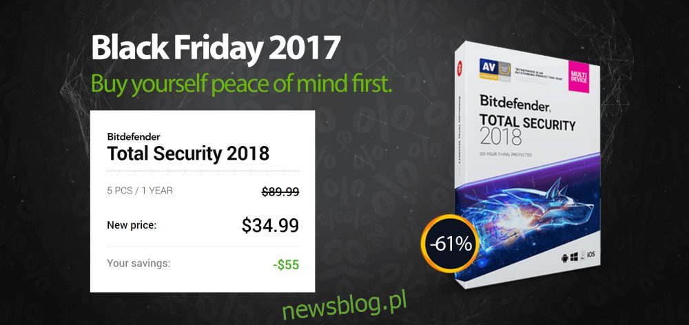 Total Security 2018 giảm 61% (còn hiệu lực 6 của tháng 12)