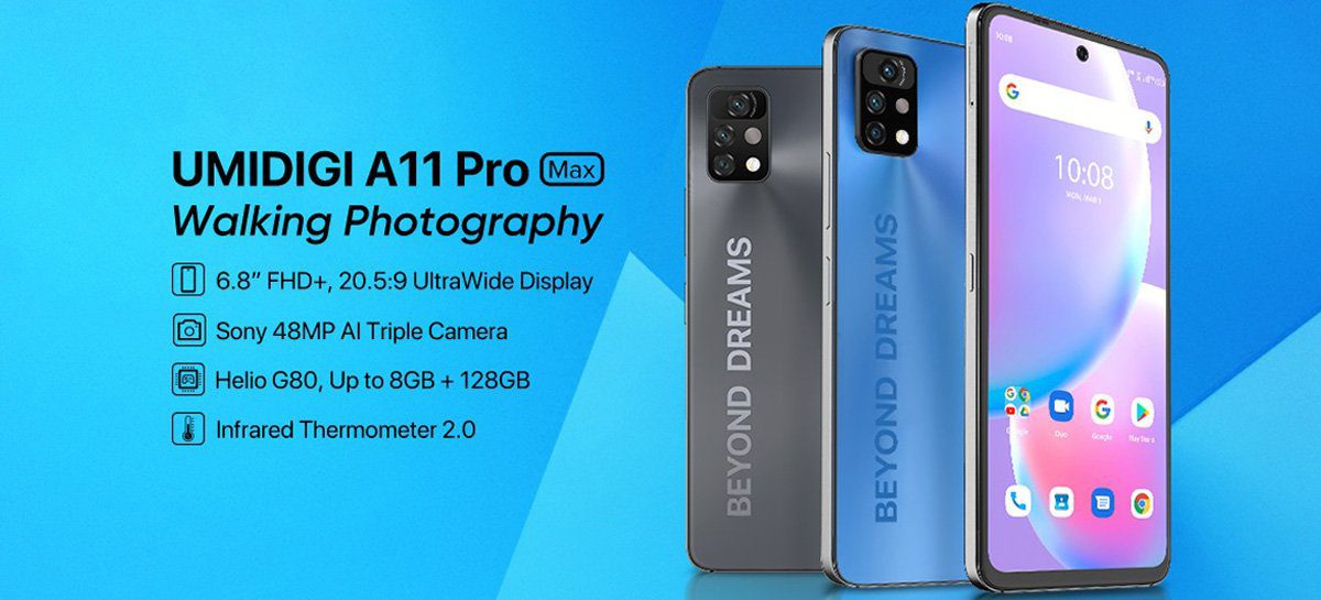 UMIDIGI A11 Pro Max é oficial: câmera de 48 MP e bateria de 5150 mAh a partir de R$ 1,2 mil