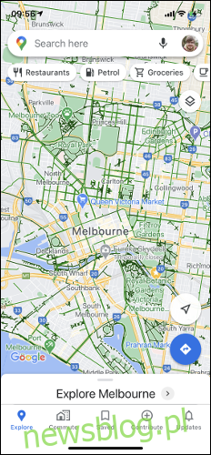 Bản đồ đi xe đạp của Google Maps