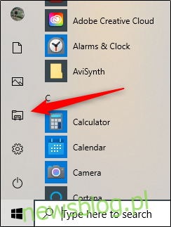 Nhấp vào biểu tượng File Explorer để khởi chạy nó từ menu Bắt đầu.