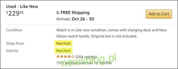 Danh sách đồng hồ thông minh đã qua sử dụng trên Amazon của MaxTech.