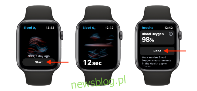 Đo nồng độ oxy trong máu ở Apple Watch