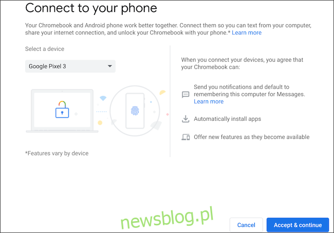 Chọn điện thoại Android của bạn để kết nối với Chromebook của bạn