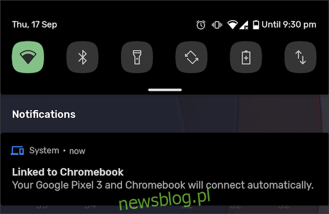Thông báo được liên kết với điện thoại Android và Chromebook