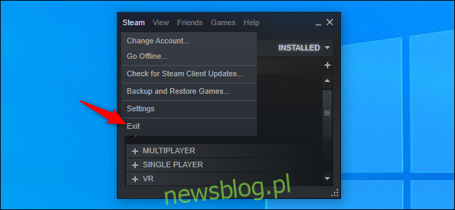 Nhấp vào Steam> Thoát để đóng Steam “width =” 650″ height = “300″ onload =” pagespeed.lazyLoadImages.loadIfVisibleAnd MaybeBeacon(this); “onerror = “this.onerror = null; pagespeed.lazyLoadImages.loadIfVisibleAnd MaybeBeacon(this);”></p><div class=