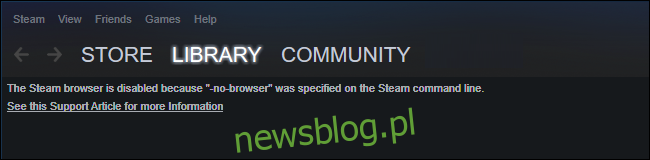 Steam cho biết họ không thể xem thư viện nếu không bật trình duyệt