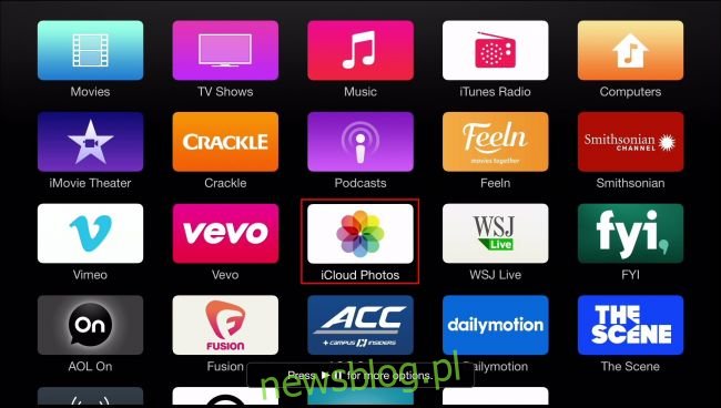 Một màn hình đầy các biểu tượng ứng dụng Apple TV