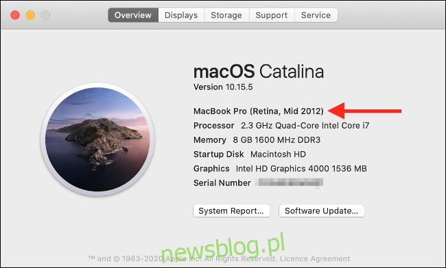 Thông tin về máy Mac này trên macOS