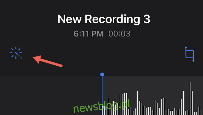 Nhấn vào Ghi âm nâng cao trên Bản ghi nhớ giọng nói của iPhone