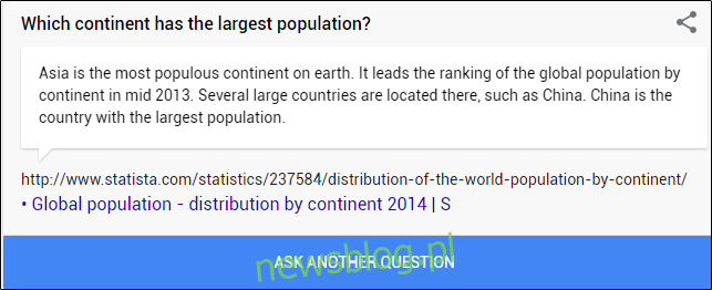 Một sự thật thú vị về dân số của các châu lục trên Google.