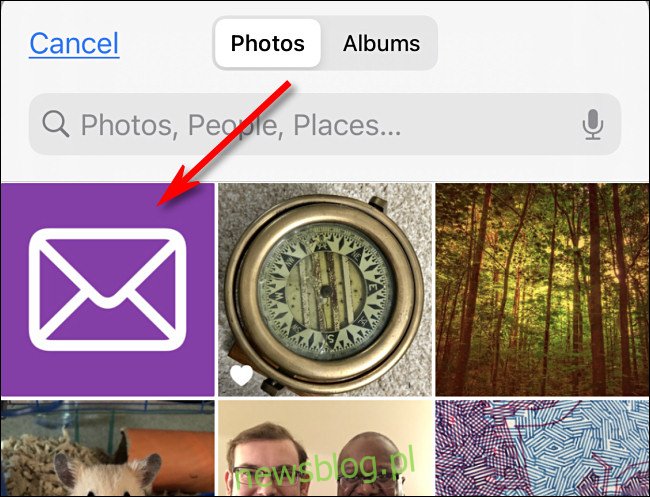 Nhấn vào hình ảnh bạn muốn sử dụng làm biểu tượng tùy chỉnh trong Ảnh trên iPhone.