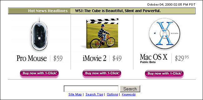 Mac OS X Public Beta CD trên trang web Apple vào tháng 10 năm 2000