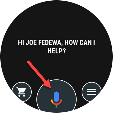 Nhấn vào biểu tượng micrô để nói chuyện với Trợ lý Google.
