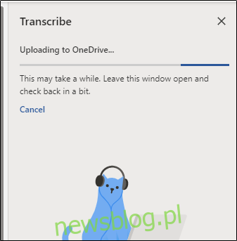 Bản ghi và tải lên OneDrive