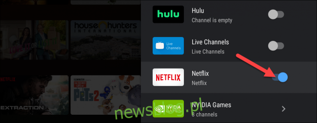 Android TV thêm dòng Netflix