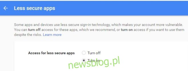 Ứng dụng kém an toàn hơn - gmail