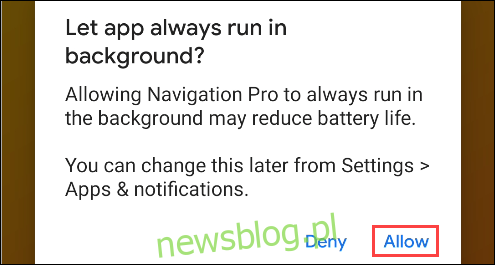 navigation pro chạy ở chế độ nền